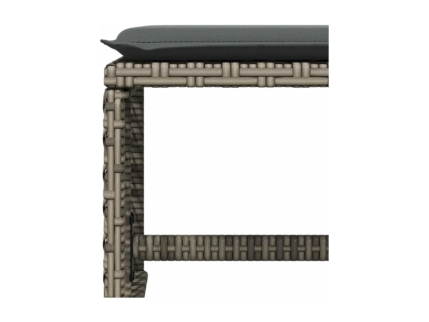 15-delige Tuinset met kussens poly rattan grijs