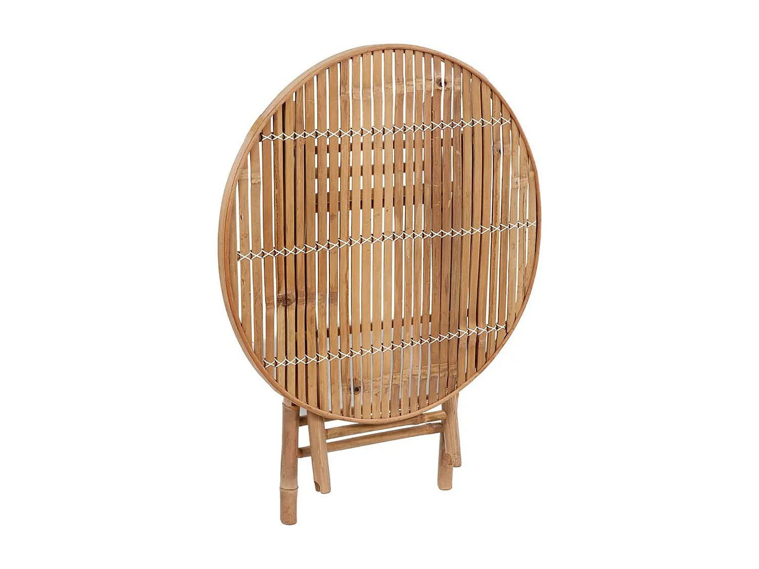 Mobilier à dîner d'extérieur pliable 5 pièces avec coussins Bambou