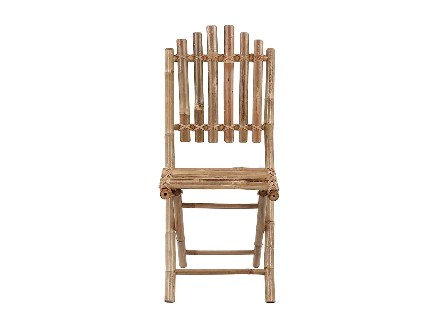 Mobilier à dîner d'extérieur pliable 5 pièces avec coussins Bambou