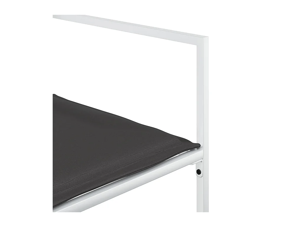 Juego de comedor de jardín 11 piezas con cojines textilene blanco