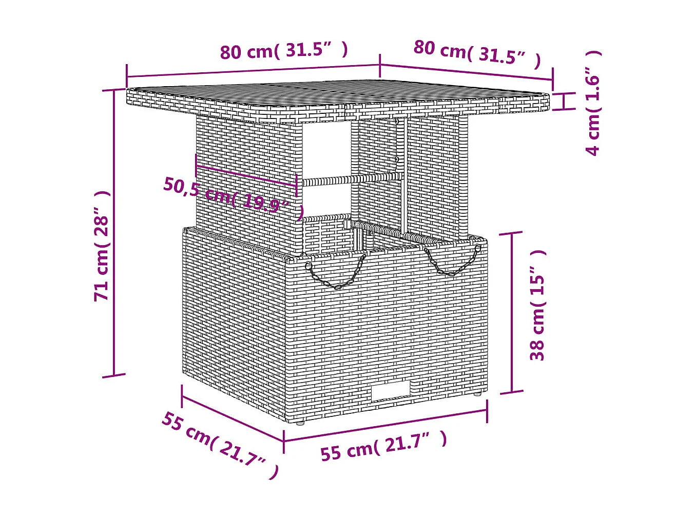 Ensemble à manger de jardin avec coussins 5 pièces Beige poly rotin