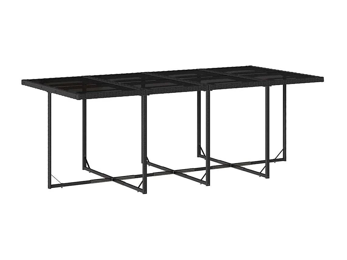 9-delige Tuinset poly rattan zwart