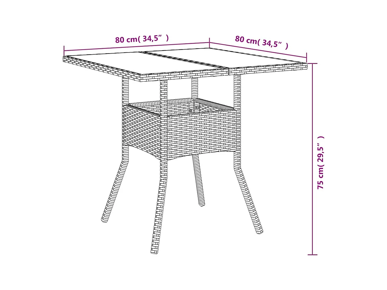 Ensemble à manger de jardin et coussins 5 pièces noir rotin acacia