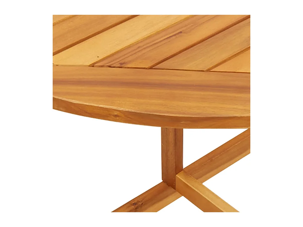 Ensemble à manger de jardin pliable 3 pièces bois d'acacia massif