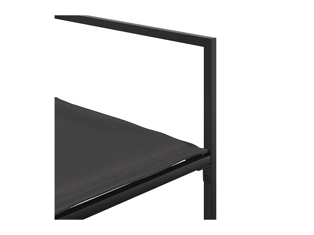 Juego de comedor de jardín 13 piezas con cojines textileno negro