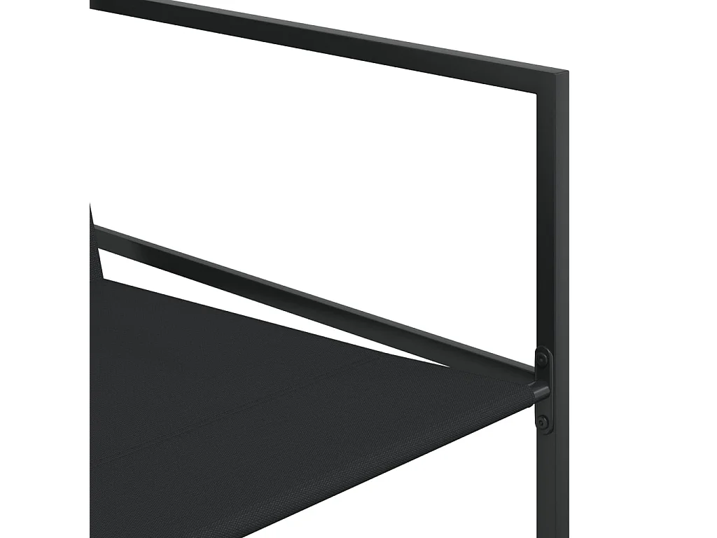 Juego de comedor para jardín 9 piezas textilene negro