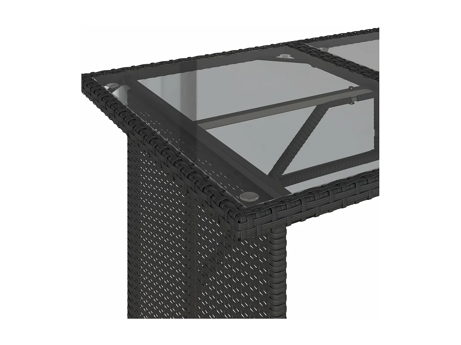 2-delige Tuinset met kussens poly rattan zwart