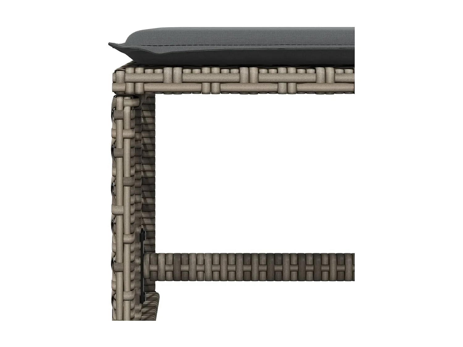 17-delige Tuinset met kussens poly rattan grijs