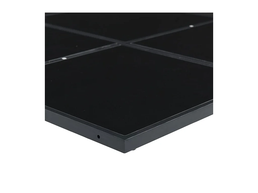 Juego de comedor de jardín 9 piezas con cojines textileno negro