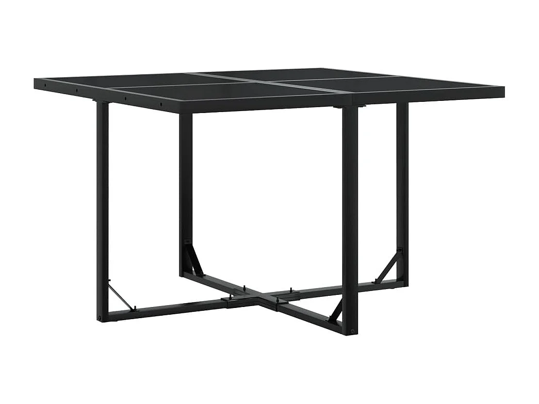 Ensemble à manger de jardin avec coussins 5 pièces noir textilène