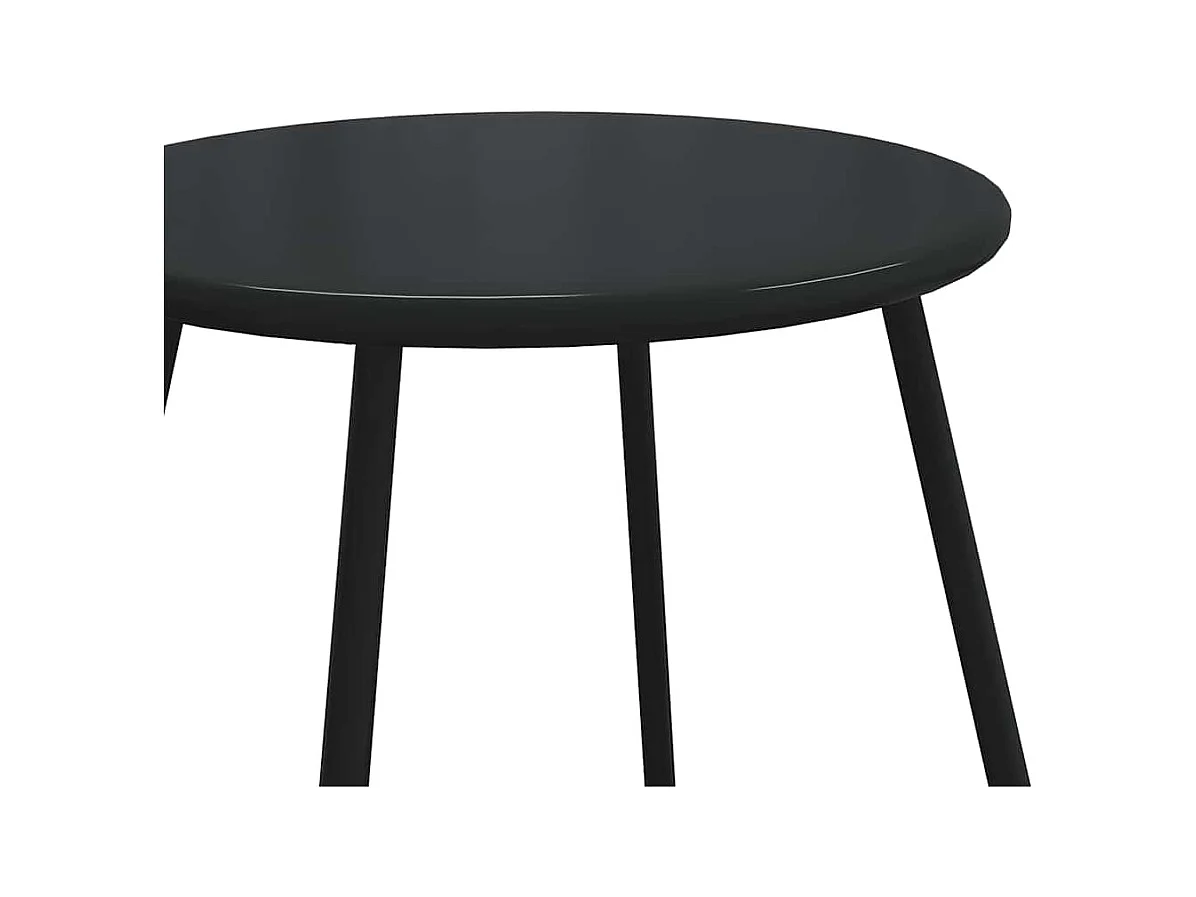 Ensemble de meubles de balcon avec coussins 5 pièces noir acier