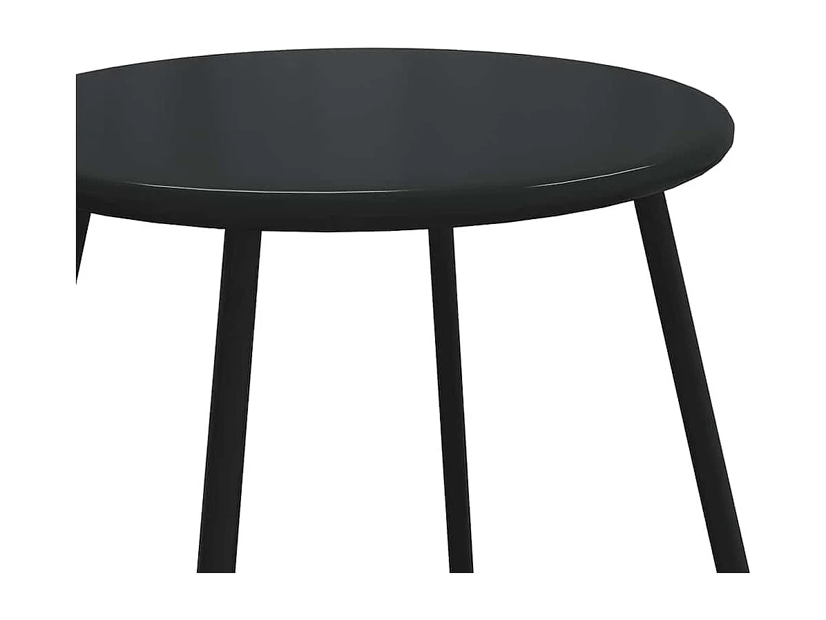 5 peças conjunto mobiliário de varanda com almofadões aço preto