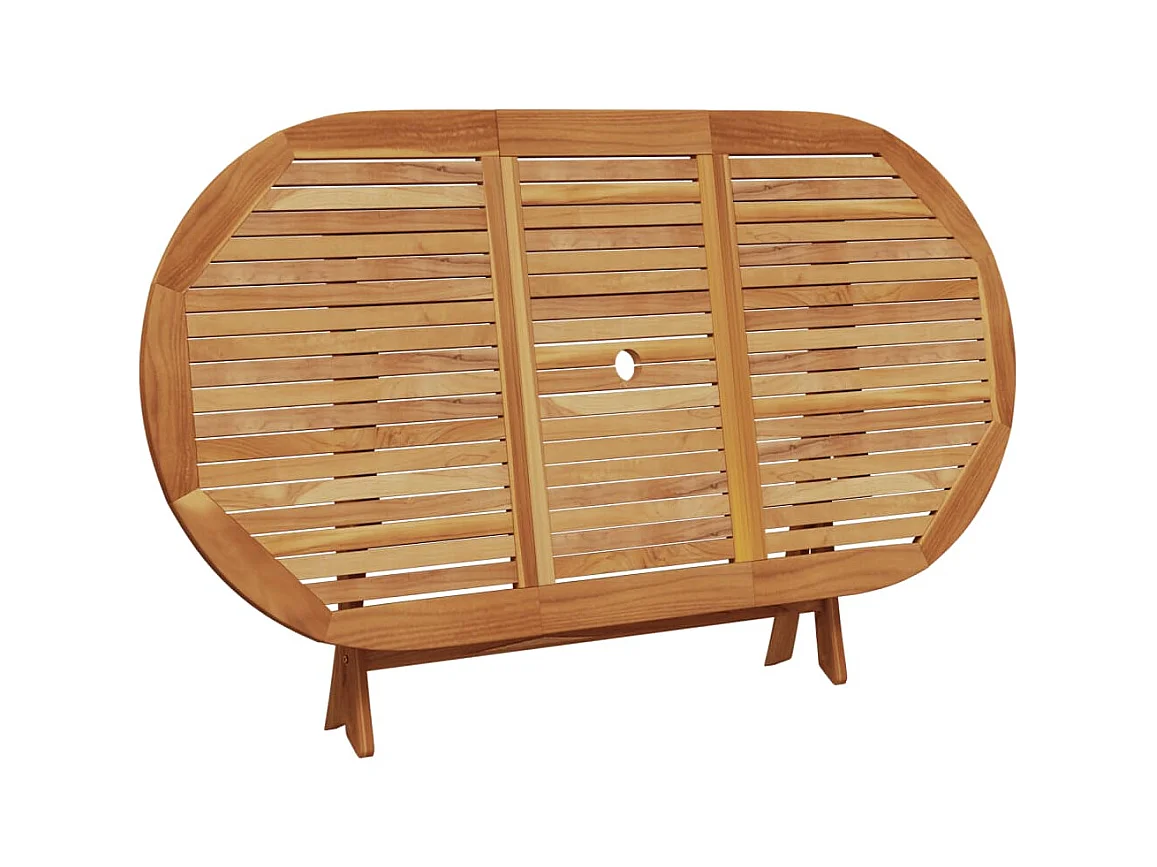 Ensemble à manger de jardin 7 pièces beige rotin et bois massif