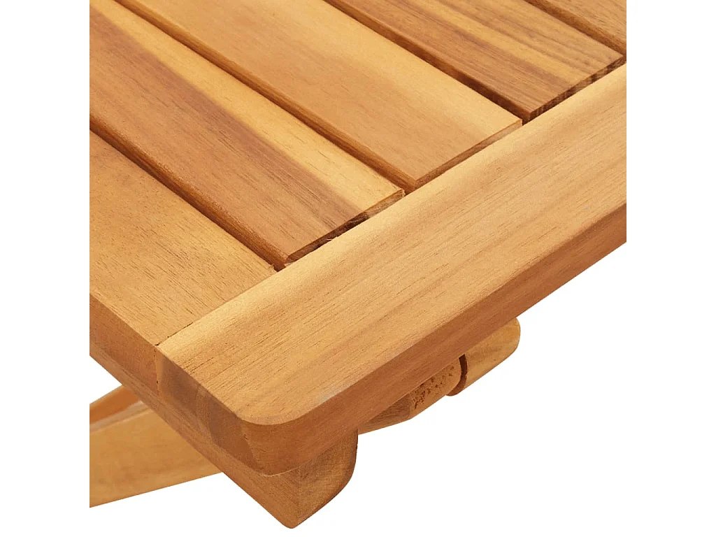 Set de comedor de jardín plegable 3 piezas madera maciza acacia