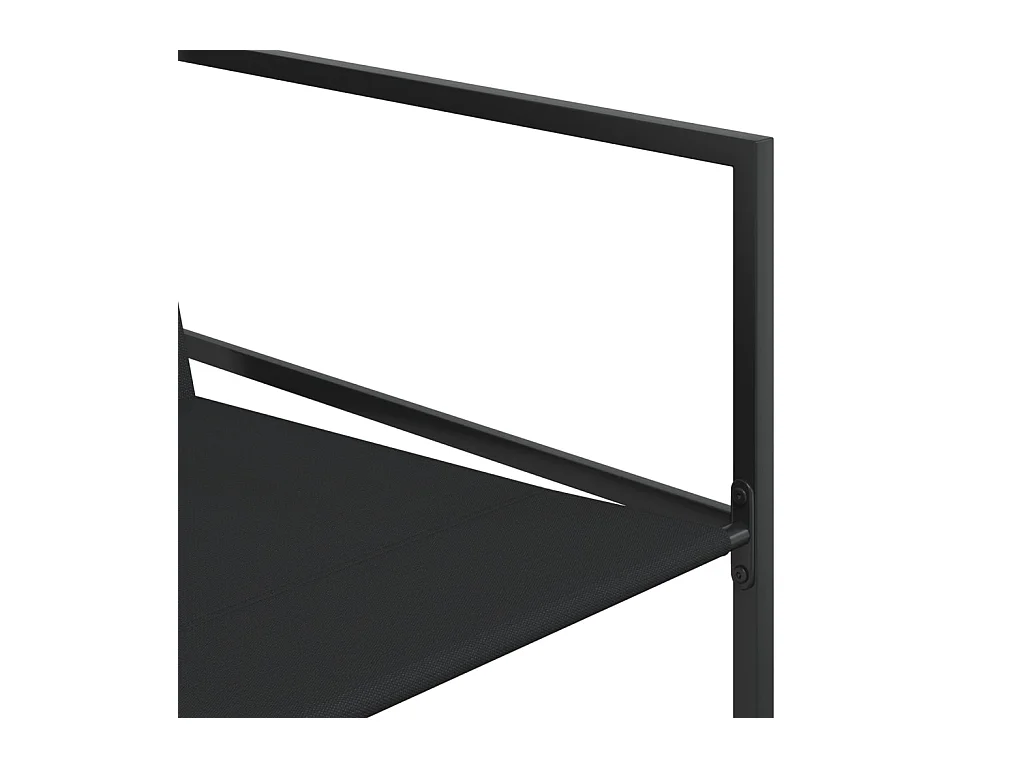 Juego de comedor para jardín 9 piezas textilene negro