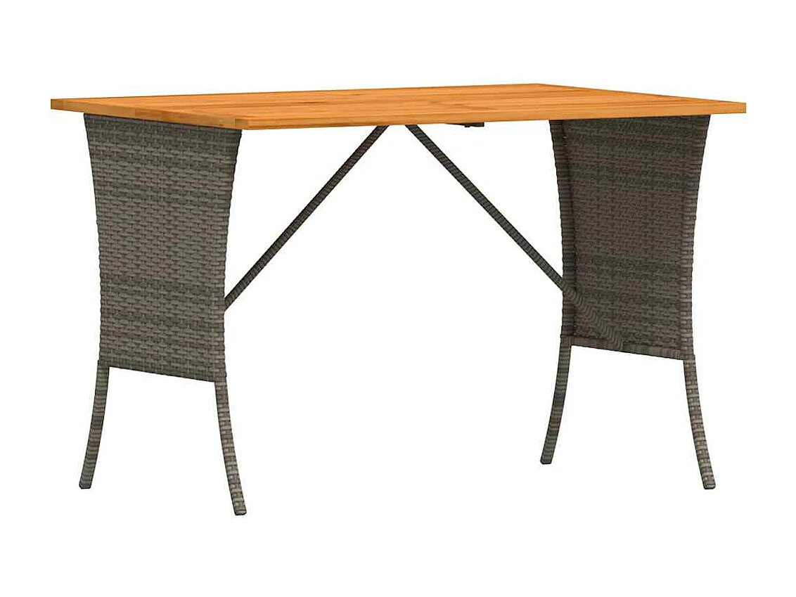 4-delige Tuinset met kussens poly rattan grijs