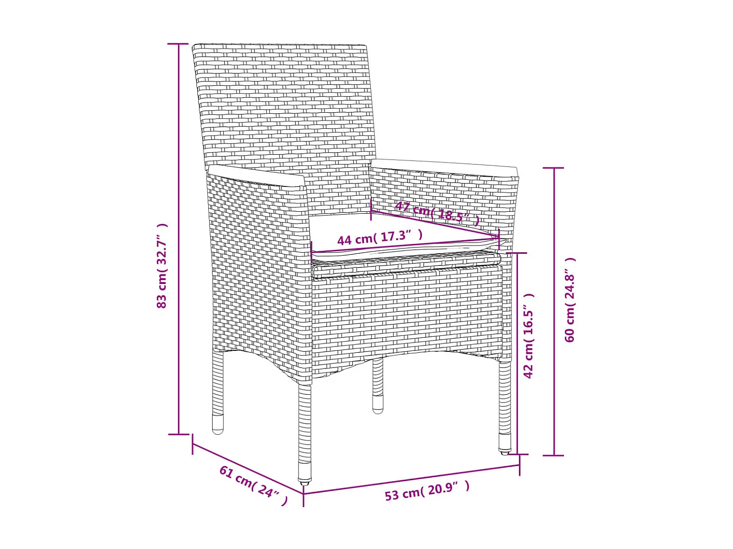 Ensemble à manger de jardin et coussins 9 pièces gris rotin verre