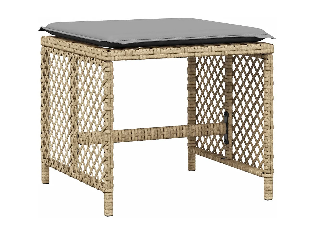 13-delige Tuinset met kussens poly rattan beige