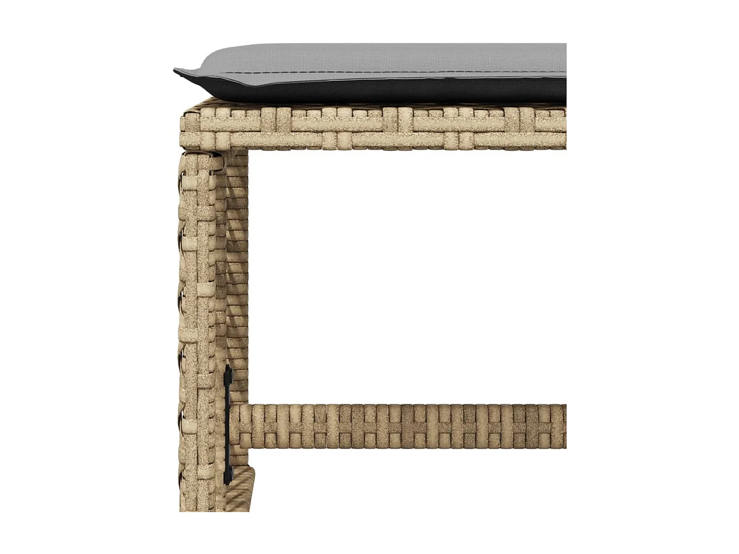 Ensemble à manger de jardin et coussins 13 pièces beige