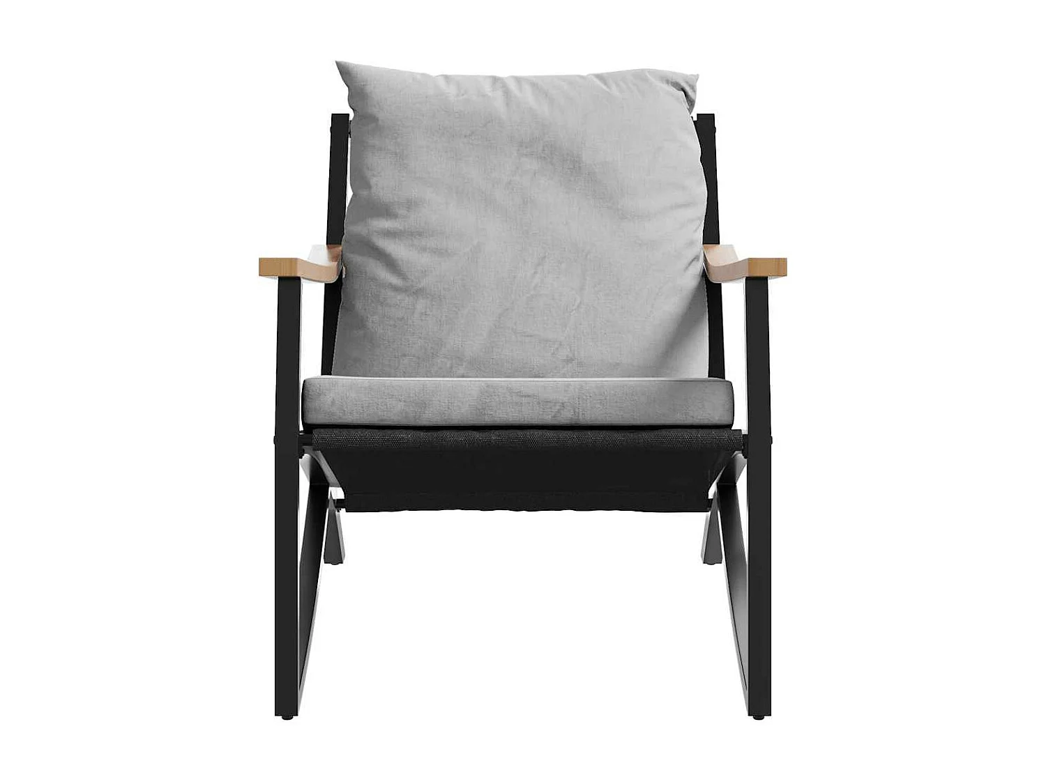 Ensemble de meubles de balcon avec coussins 5 pièces noir acier