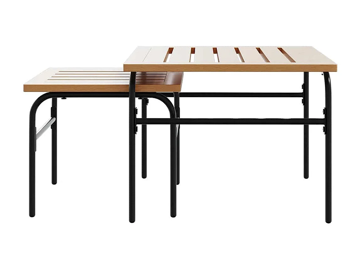 Ensemble de meubles de balcon avec coussins 5 pièces noir acier