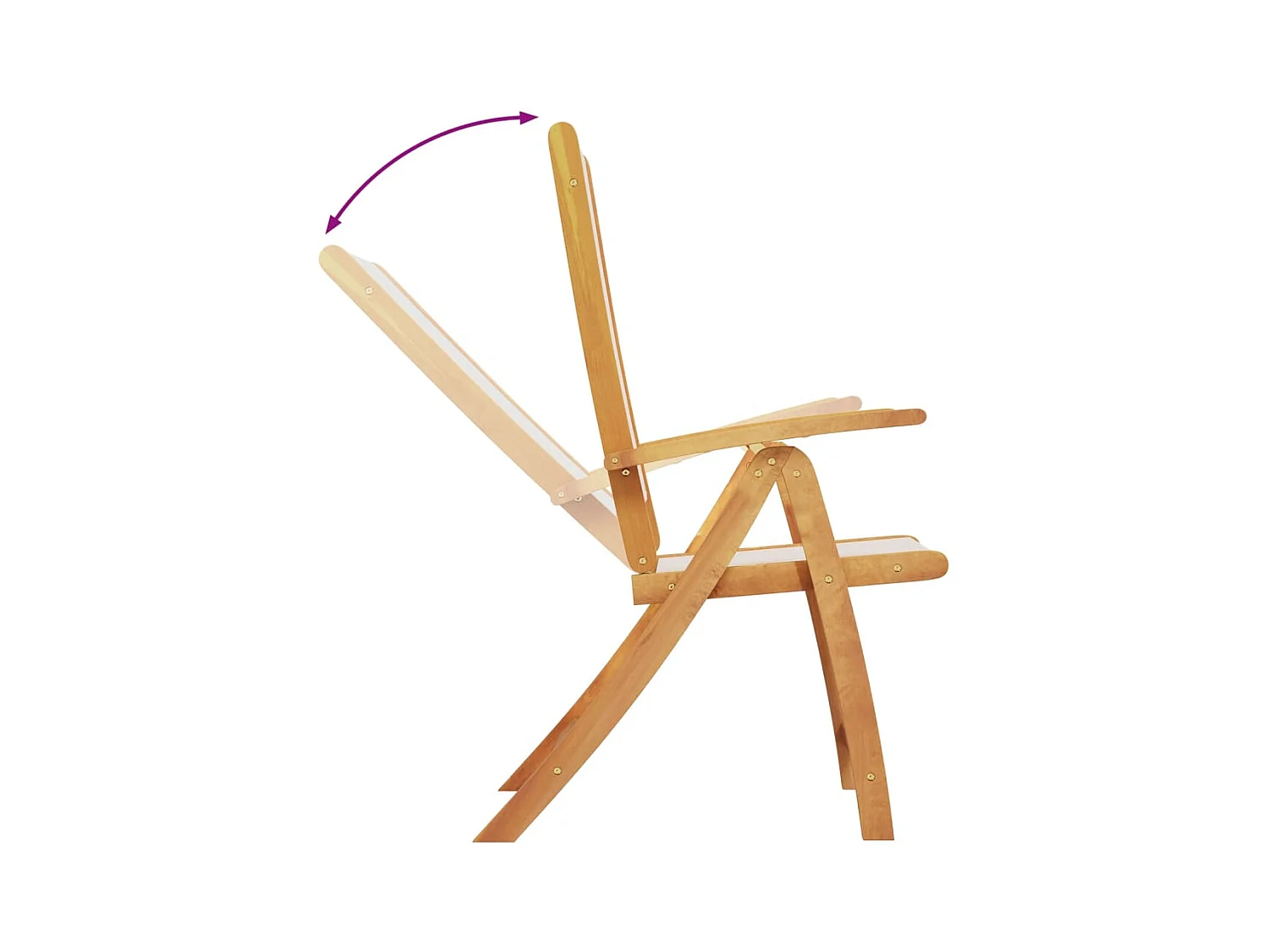 Ensemble à manger de jardin 5 pièces bois d'acacia solide textilène