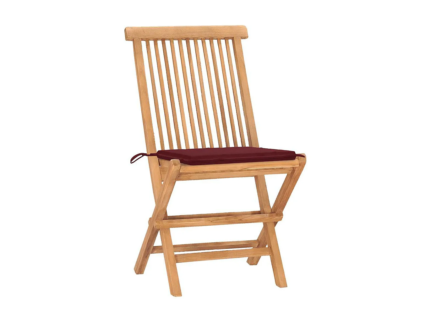 Set comedor de jardín plegable 3 piezas madera de teca cojines