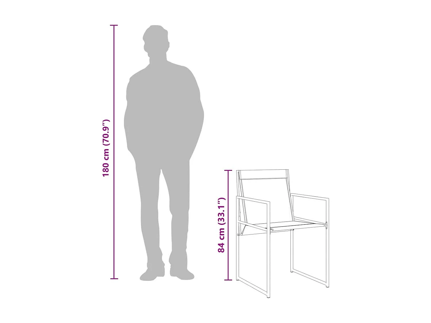 Ensemble à manger de jardin 11 pièces noir textilène