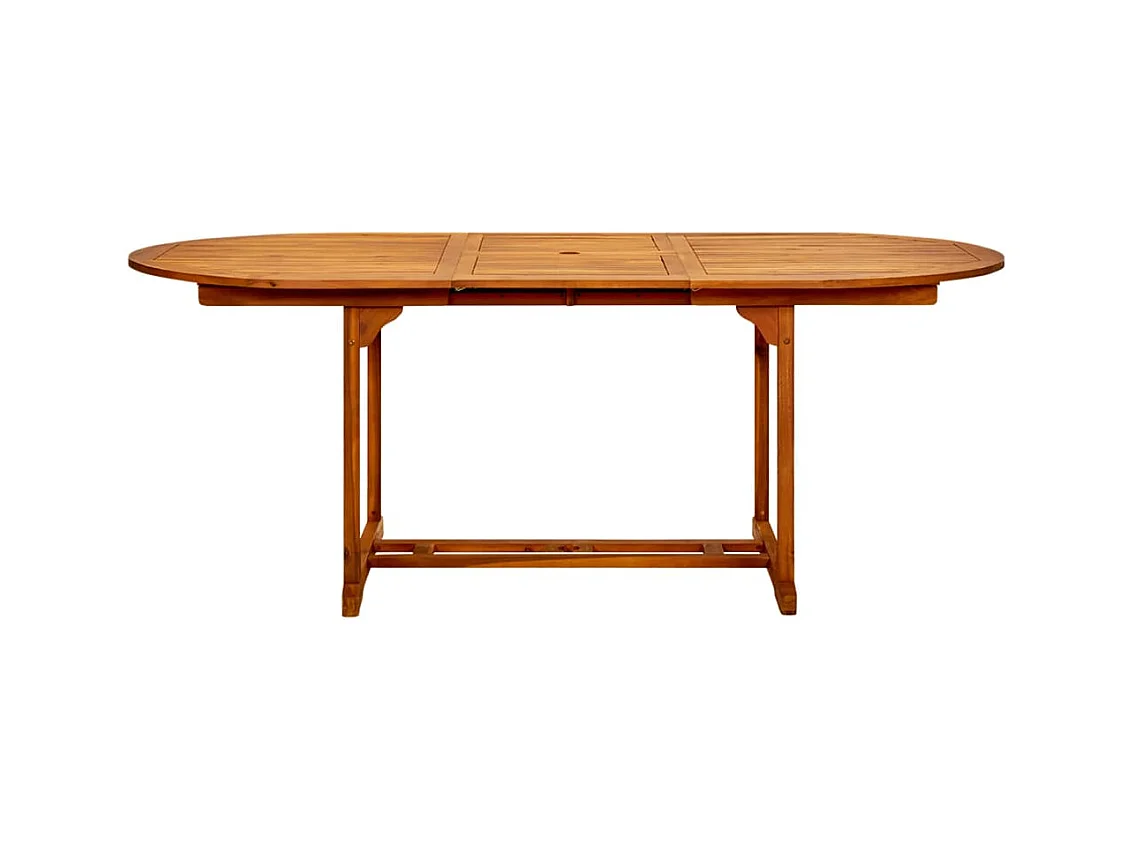 Ensemble à manger de jardin 7 pièces beige polypropylène et bois