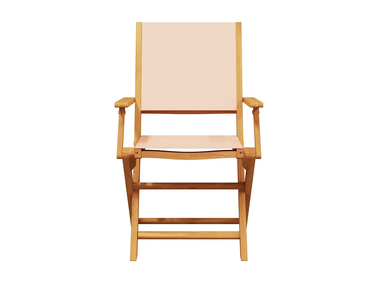 7-delige Tuinset massief hout en stof beige