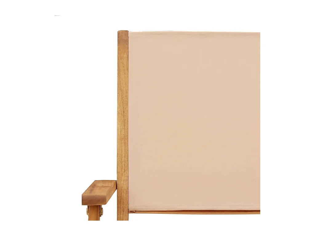 Ensemble à manger de jardin 7 pièces beige tissu et bois massif