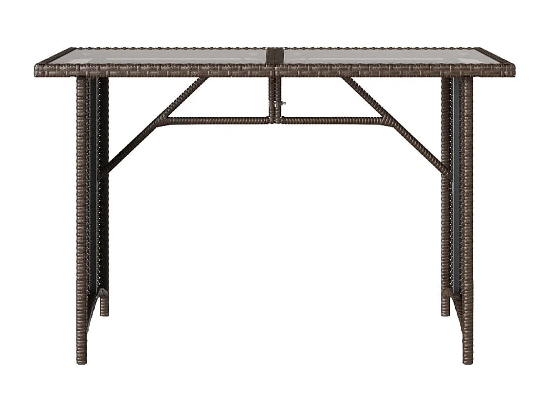 Set comedor de jardín y cojines 2 piezas ratán sintético marrón