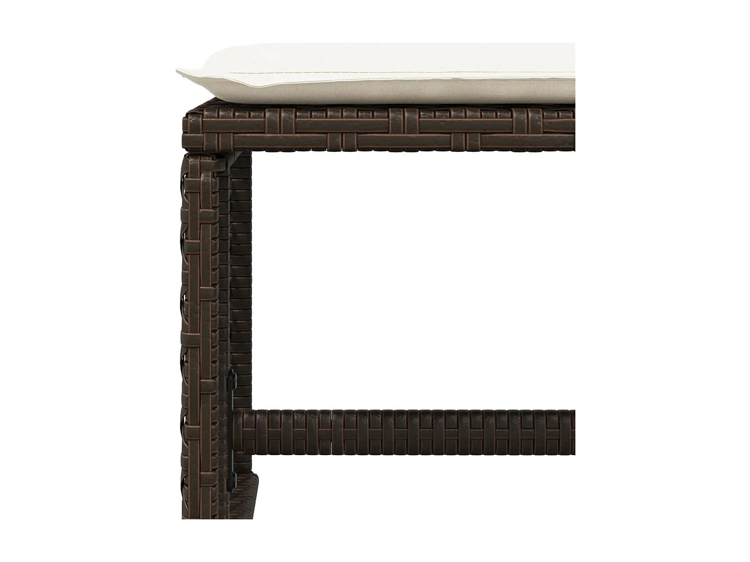 9-delige Tuinset met kussens poly rattan bruin