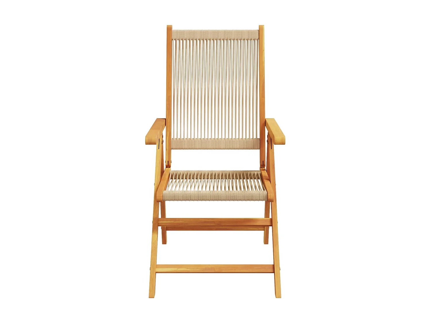 Ensemble à manger de jardin 7 pièces beige polypropylène et bois