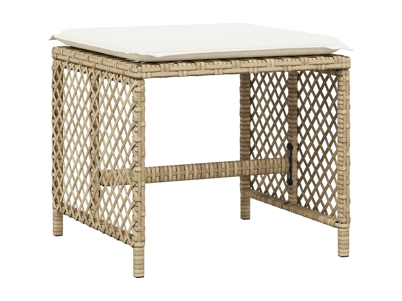 15-delige Tuinset met kussens poly rattan beige