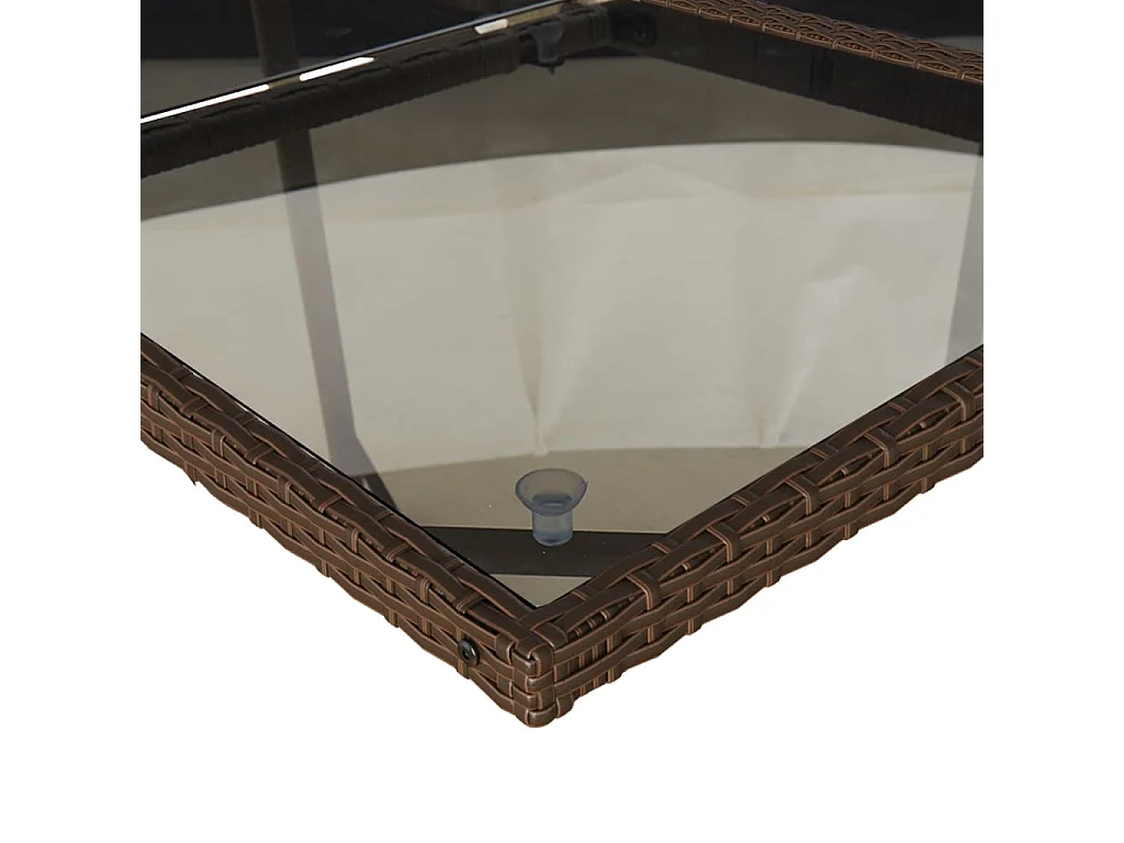 13-delige Tuinset met kussens poly rattan bruin