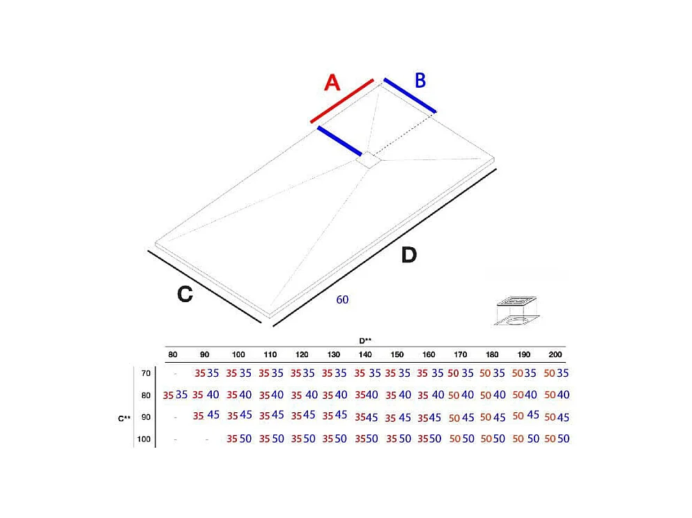 Piatto doccia ultrasottile 80 x 100 cm FUSENCE in resina finitura ardesia sabbia