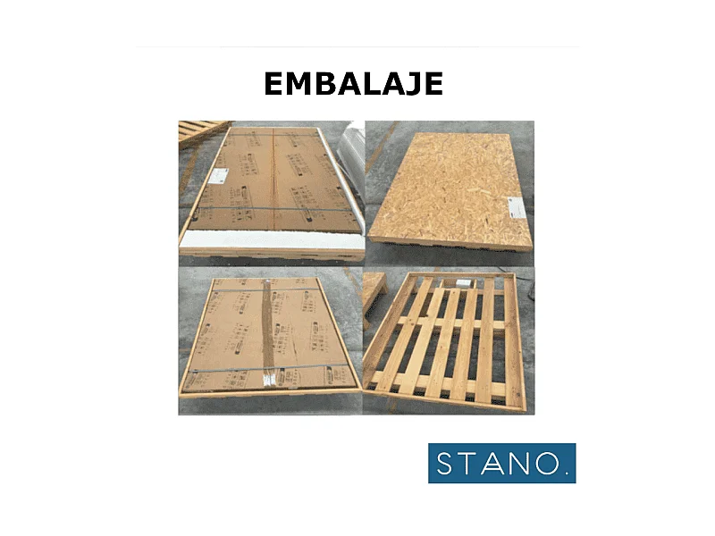 Piatto doccia ultrasottile 80 x 100 cm FUSENCE in resina finitura ardesia sabbia