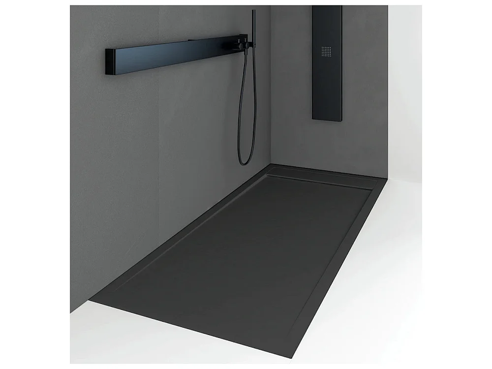 Plato de ducha resina QUORE negro  80x200cm