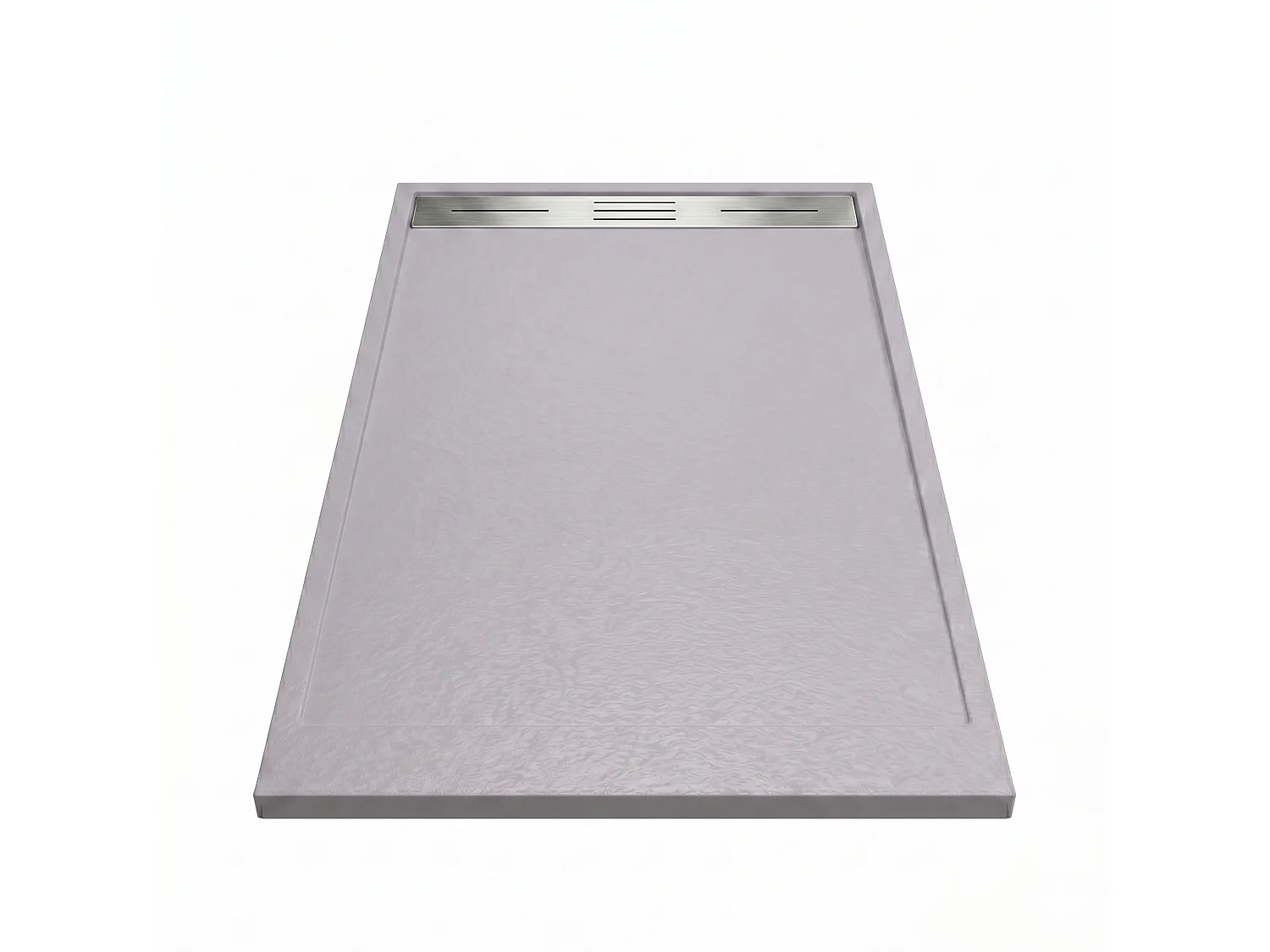 Piatto doccia ultrasottile 90 x 160 cm grigio LUCIA in SoliCast® finitura ardesia