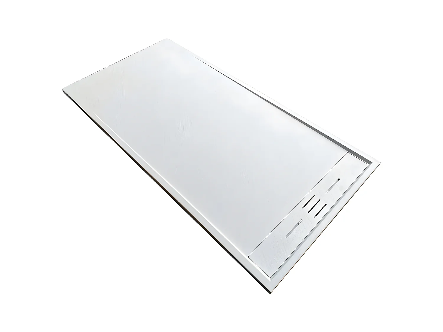 Receveur de douche 90 x 160 cm extra plat SALVI en SoliCast® surface ardoisée blanc