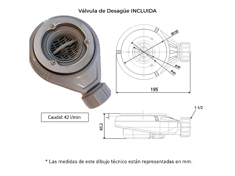 Mineralguss-Duschwanne extra flach ONDA Schieferoptik ANTHRAZIT 70x110 cm