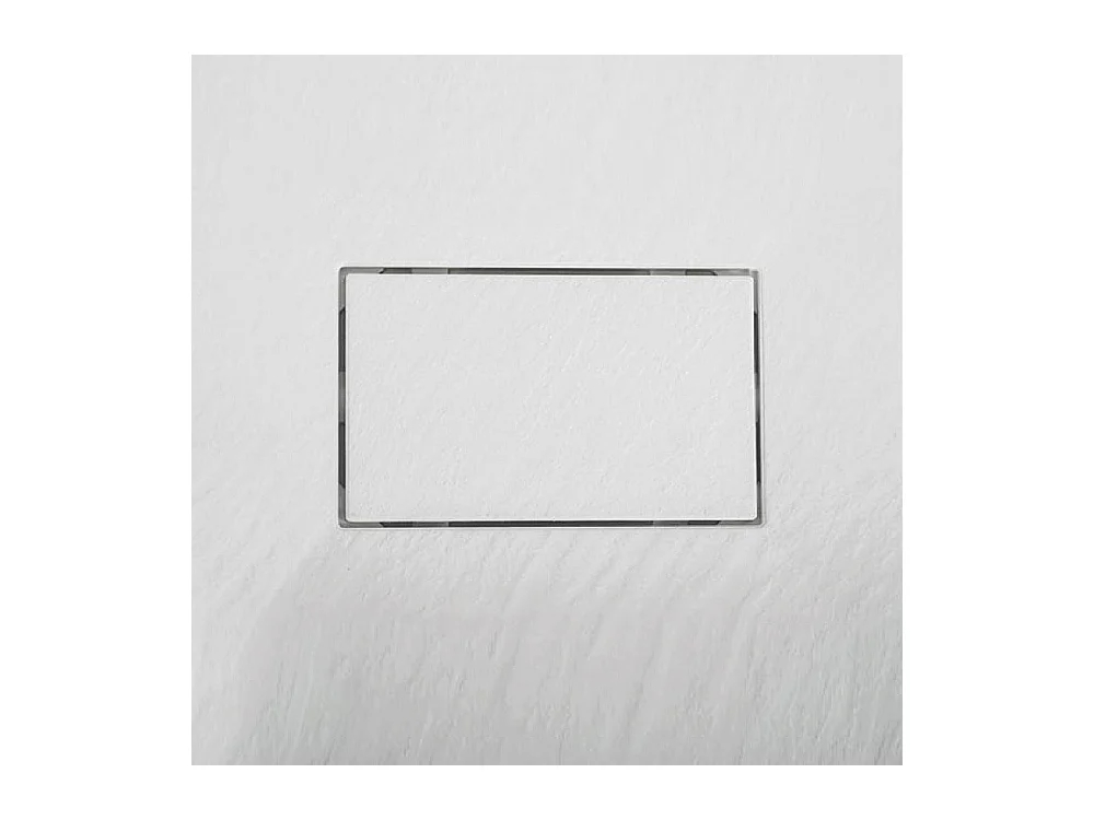 Receveur de douche 80 x 120 cm extra plat PIATTO en SoliCast® surface ardoisée blanc