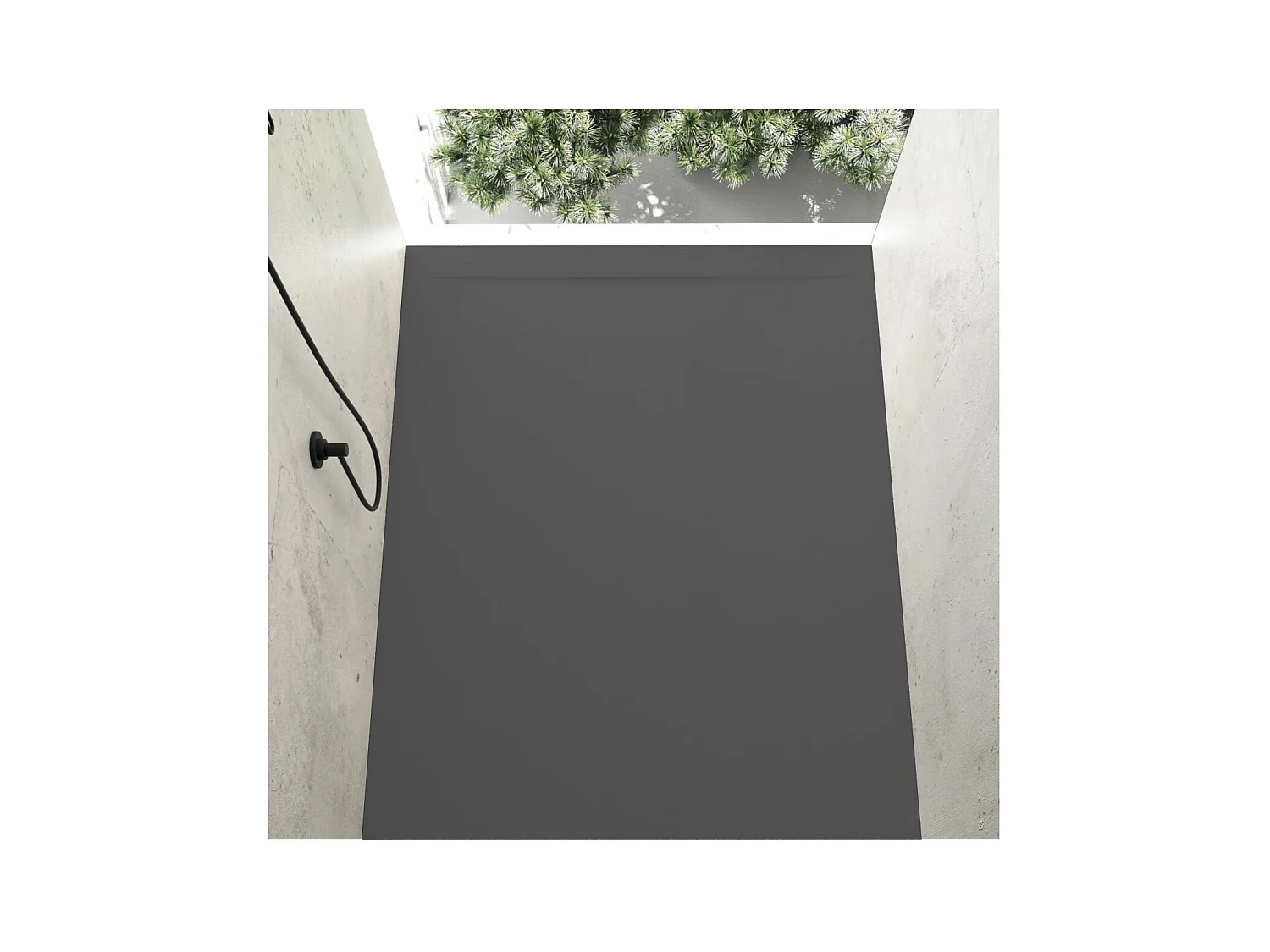 Plato de ducha resina COVER ANTRACITA  70x130cm