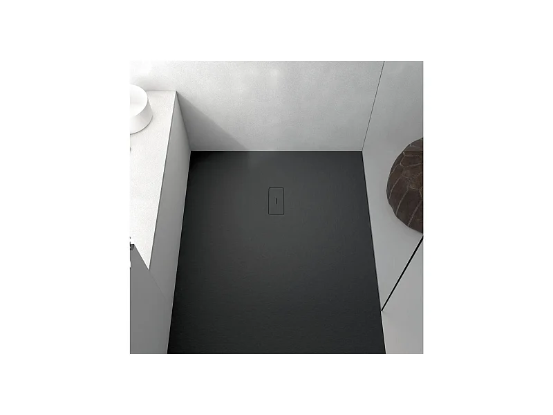 Plato de ducha resina FUSION NEGRO  90x160cm