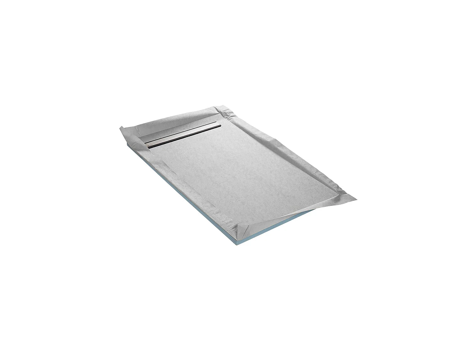 Piatto doccia da piastrellare MONOBOARD 1 pendenza con membrana impermeabile e scarico ultrapiatto 100 x 150 cm