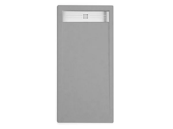 Piatto doccia ultrasottile 80 x 130 cm ELADIO in resina finitura ardesia cemento