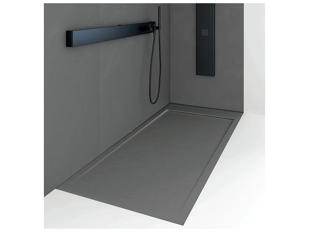 Plato de ducha resina QUORE antracita  90x130cm