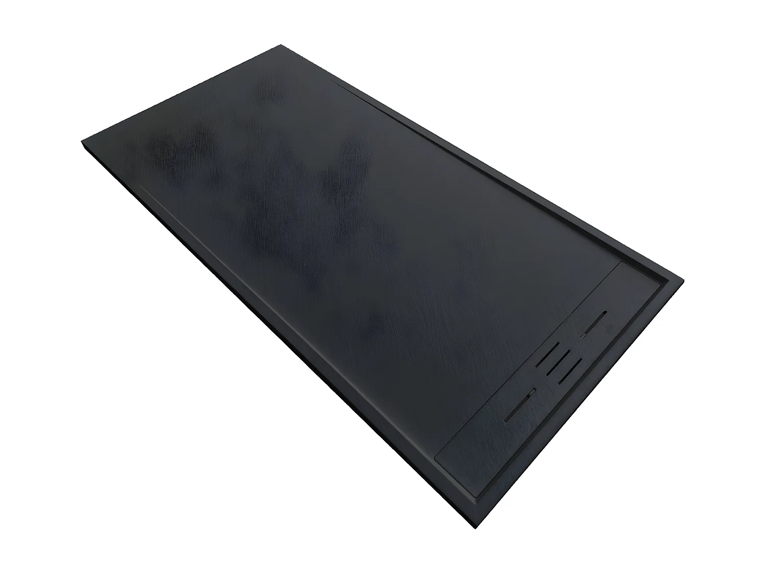 Receveur de douche 90 x 150 cm extra plat SALVI en SoliCast® surface ardoisée noir