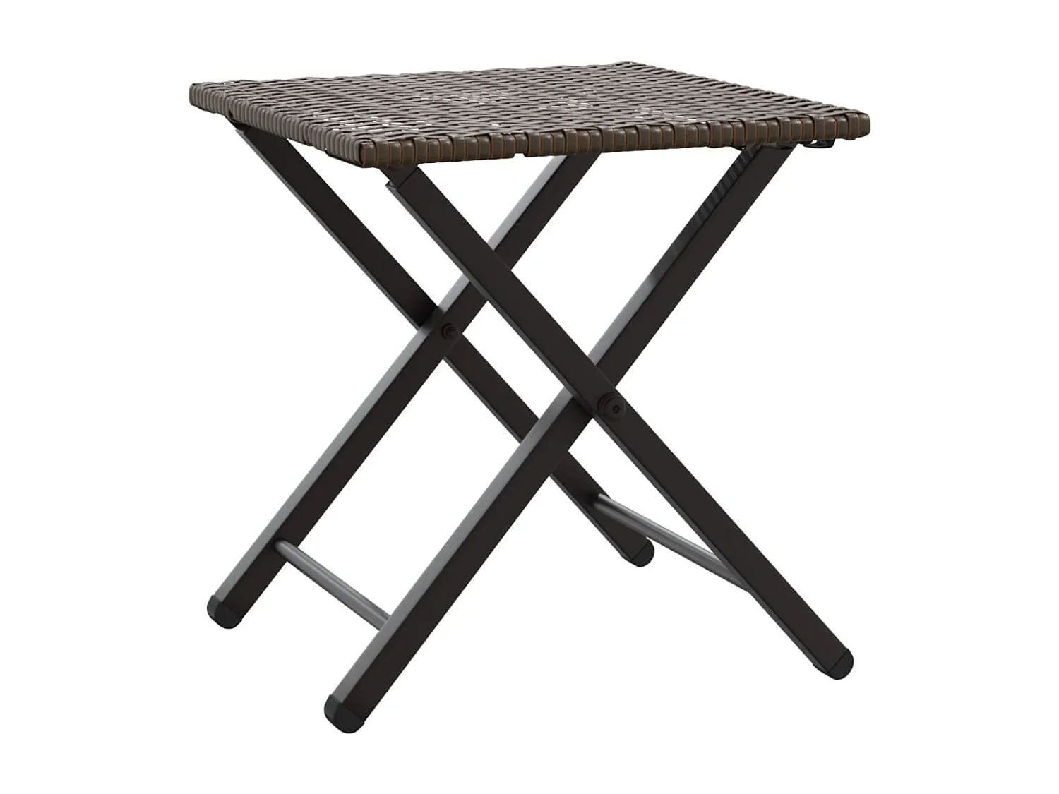 Juego de comedor de jardín plegable 5 piezas ratán PE marrón